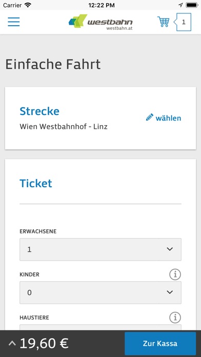 WESTbahn App screenshot 3