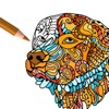 Icon Dog Coloring Pages for Adults
