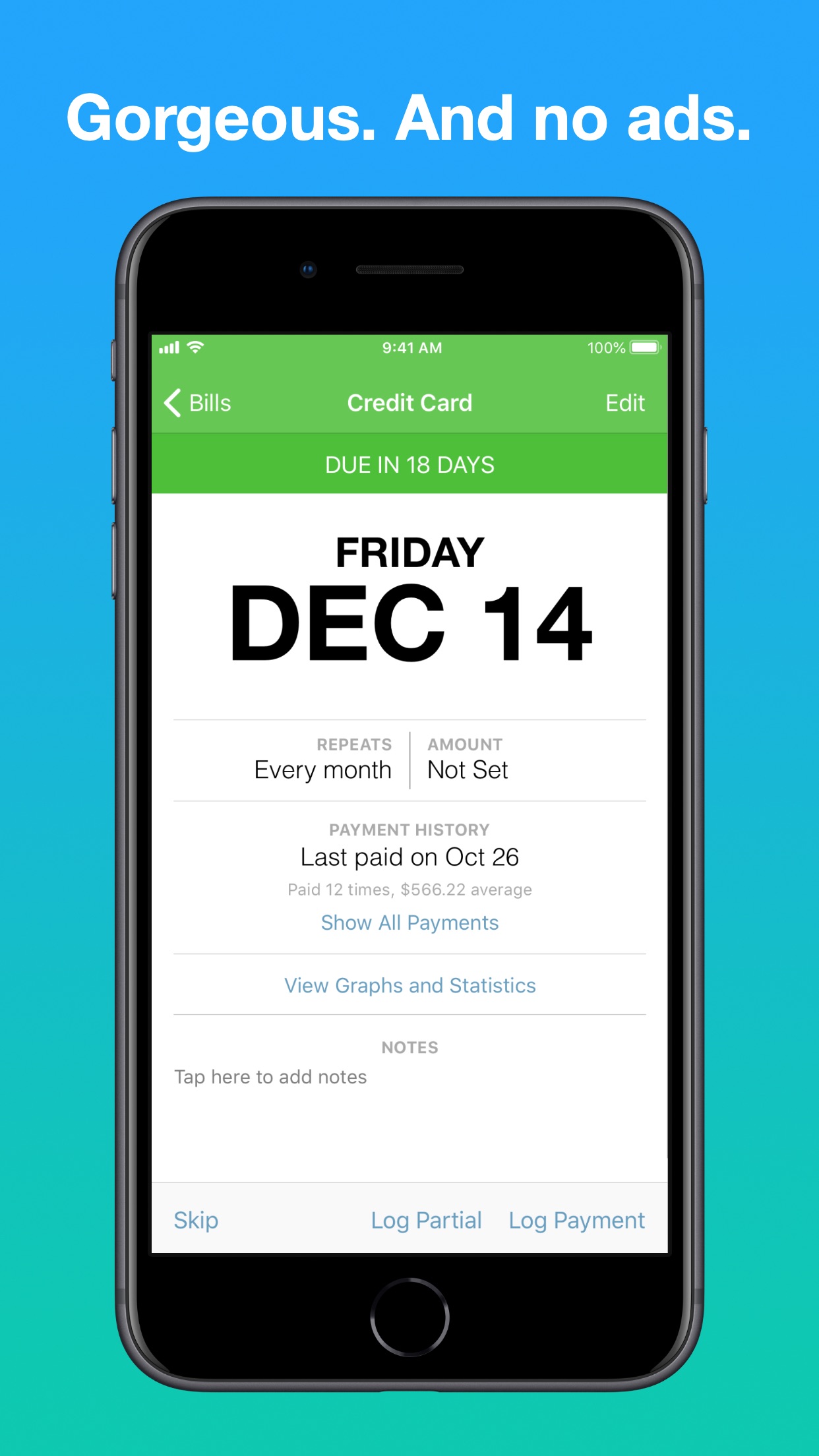 Screenshot do app Chronicle - Bill Manager