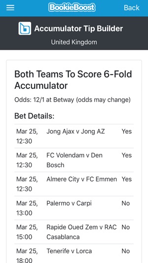 Bookieboost soccer predictions