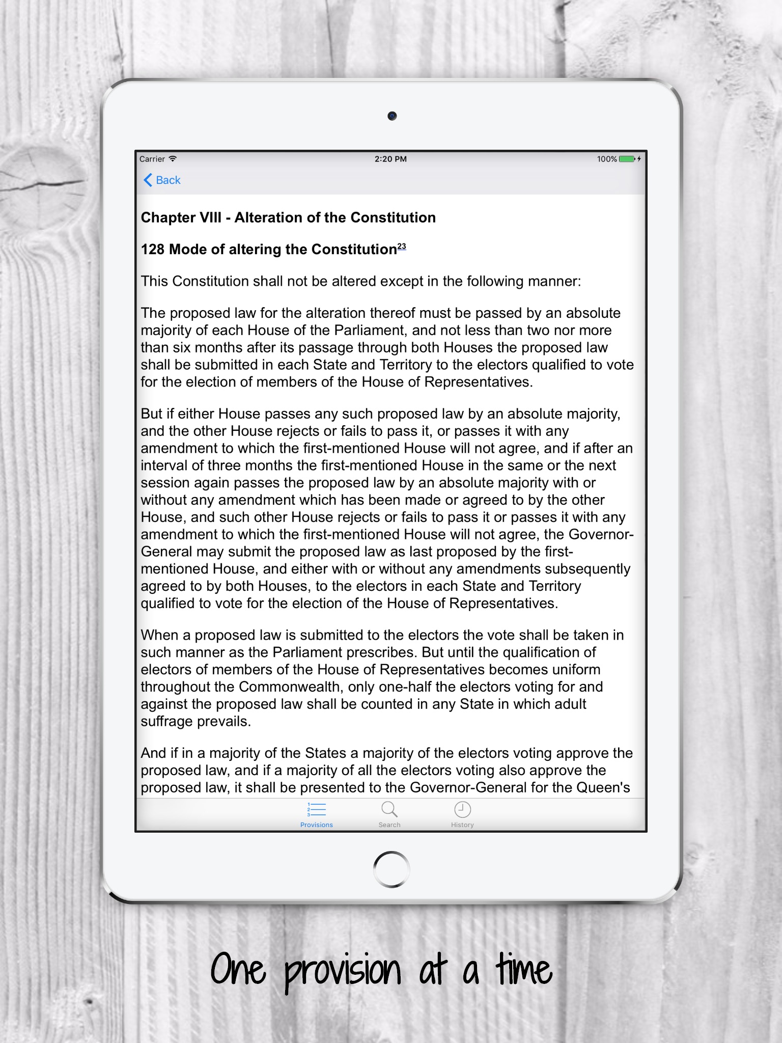 Constitution of Australia screenshot 2