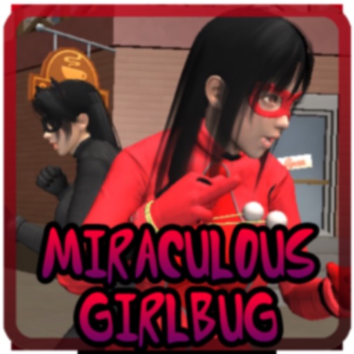 Miraculous Girlbug & Cat Black Icon