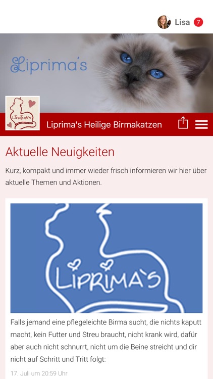 Liprima's Heilige Birmakatzen