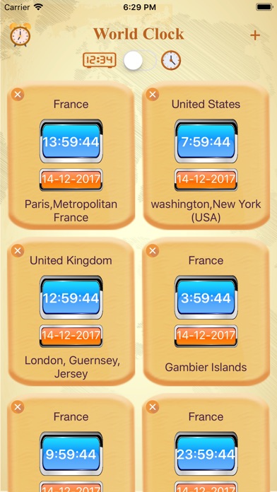 World Clock - Digital Widget screenshot 2