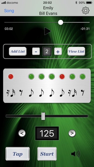 メトロノーム（楽曲プレーヤー機能付き） screenshot1