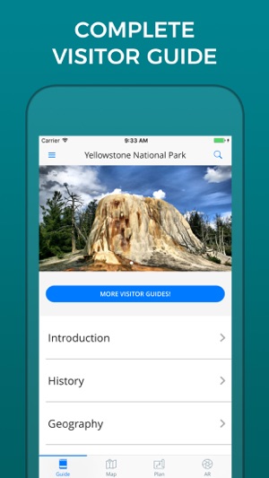 Yellowstone National Park Guide with Map