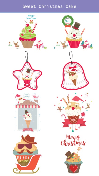 Sweet Happy Christmas Stickers