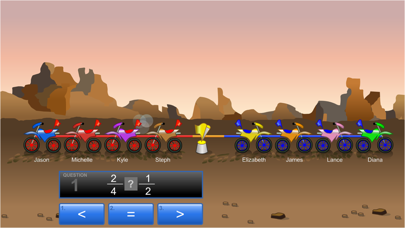 How to cancel & delete Dirt Bike Comparing Fractions from iphone & ipad 2