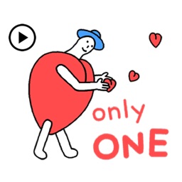 Animated Cute Heartman Sticker