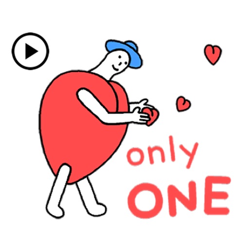 Animated Cute Heartman Sticker