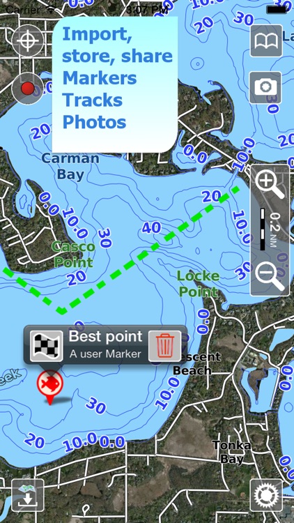 Aqua Map Wisconsin Lakes GPS screenshot-3