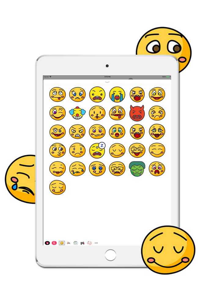 Hand Drawn Cute Emoji Sticker