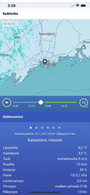 Ilmatieteen laitoksen sää(圖2)-速報App