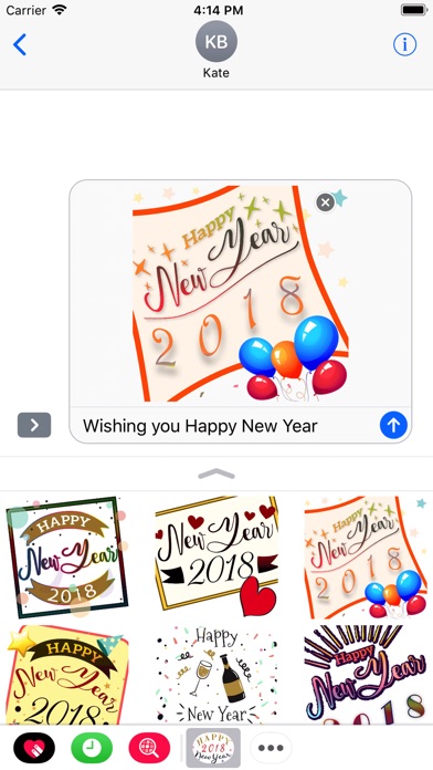 Happy New Year Card Stickers screenshot 3