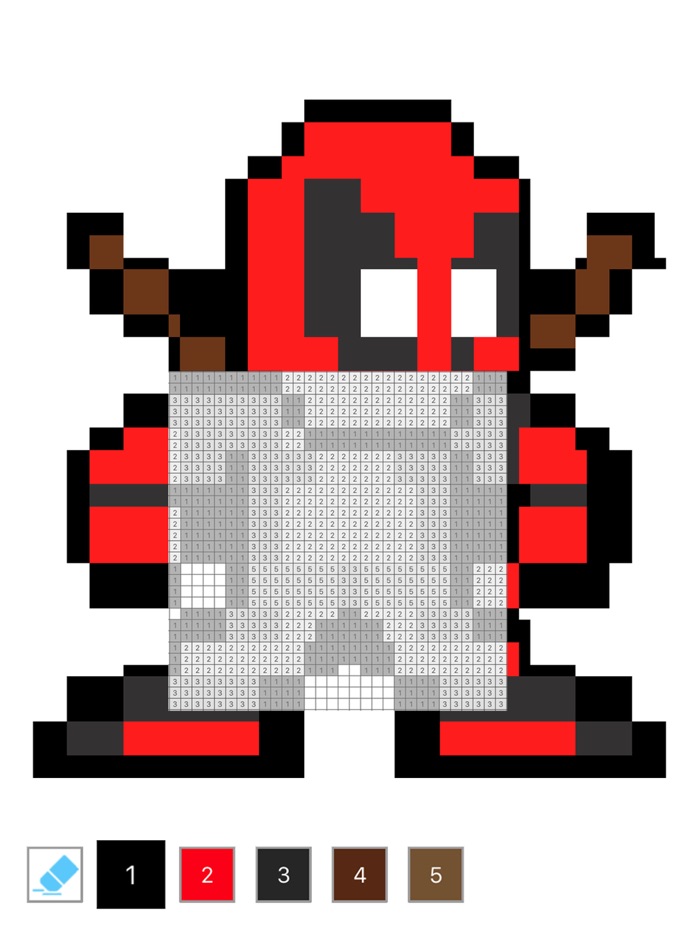 Superhero Color By Number