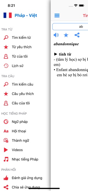 Từ Điển - Học Tiếng Pháp(圖3)-速報App