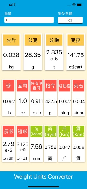 重量單位轉換(圖5)-速報App