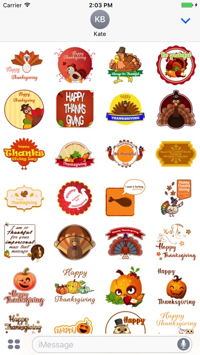 Special Thanksgiving Stickers screenshot 2