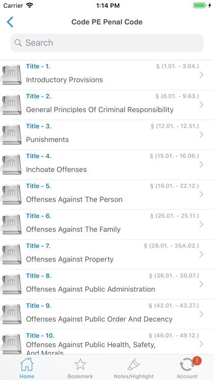 ICS Laws, IL Code State Titles