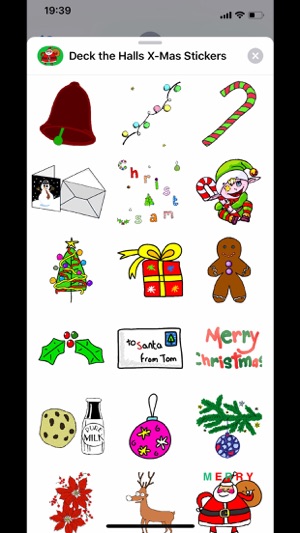 Deck the Halls X-Mas Stickers