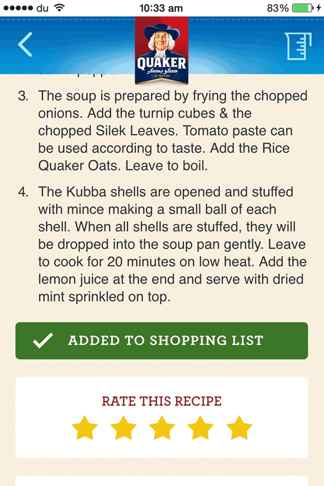 Quaker Arabia Recipes screenshot 4