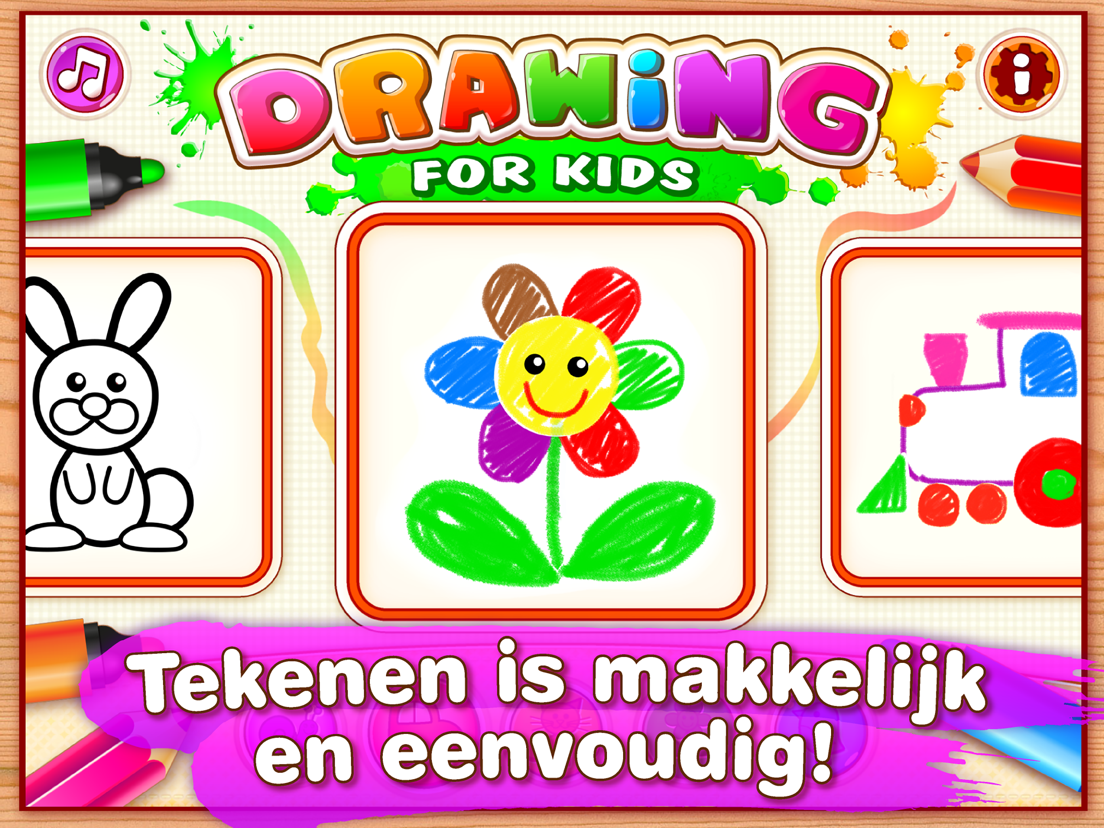 Tekenen voor kinderen! App voor iPhone, iPad en iPod touch AppWereld