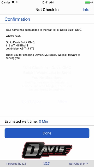 Image of Net Check In - Davis GMC Buick