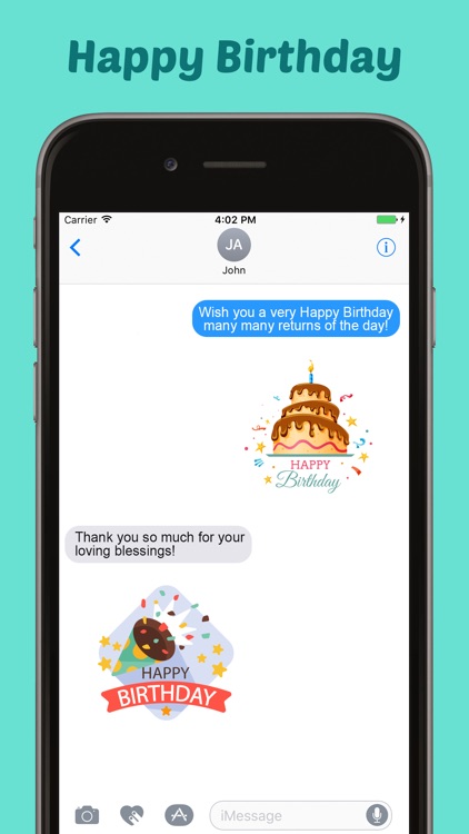 Happy Birthday Stickers Pack for iMessage