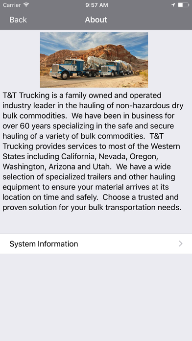 T&T Trucking Inc. screenshot 2