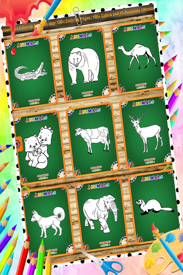 Toddler Animal Coloring Book screenshot 2