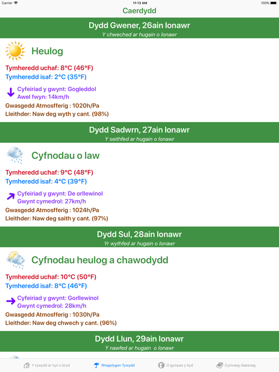 Y Tywydd - Weather in Welshのおすすめ画像1