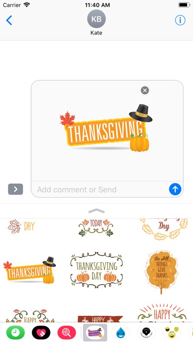 Happy Thanksgiving - stickers screenshot 3