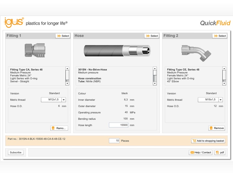 readychain® hose configurator screenshot-3