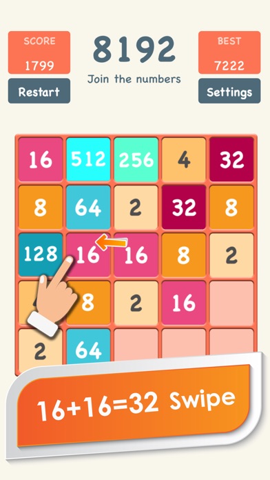 Classic 2048 puzzle game handy screenshot 3