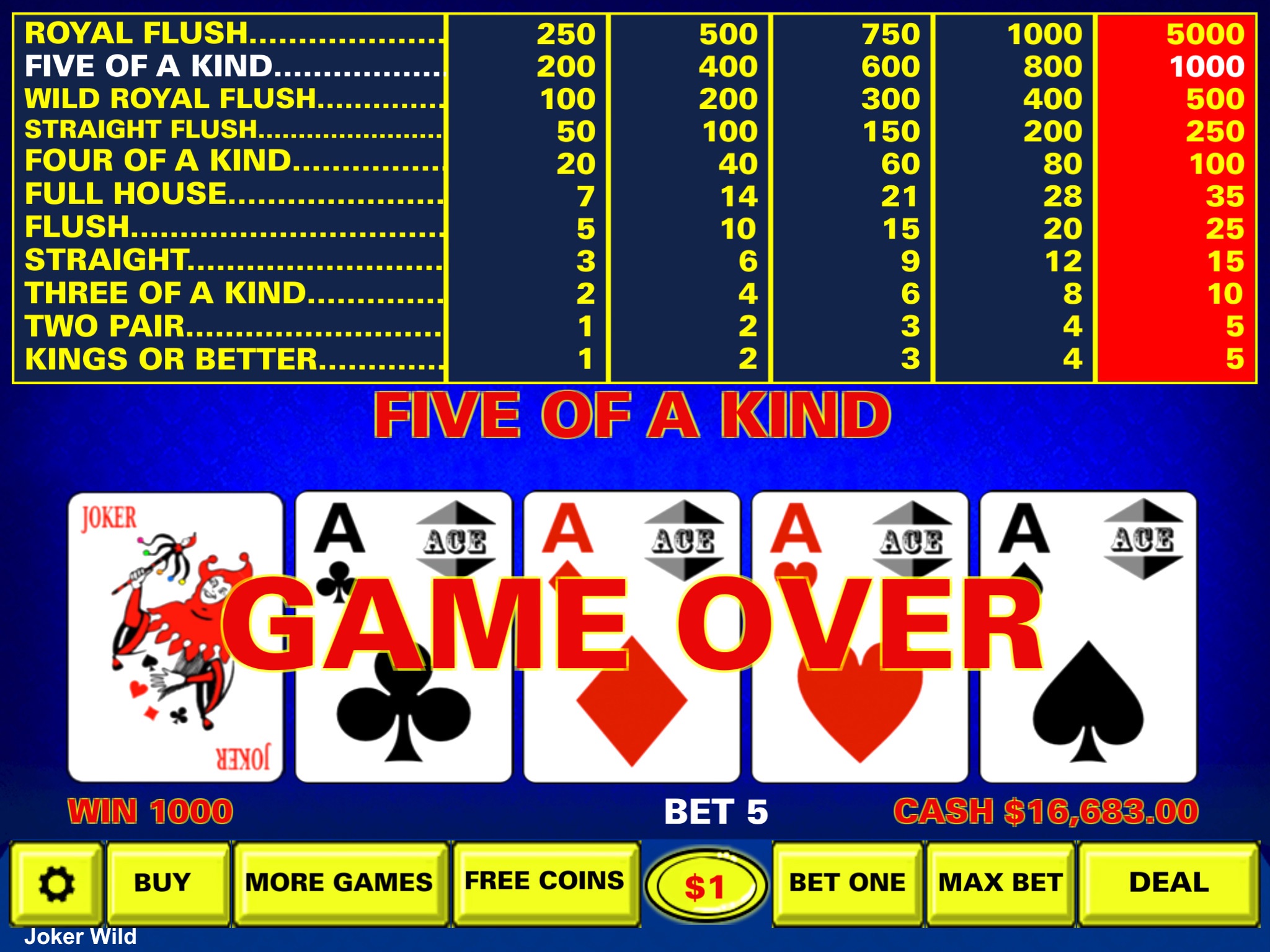 Video Poker - Casino Style screenshot 4