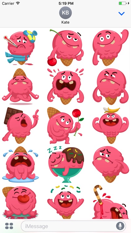 Ice-Cream Emoji Sticker