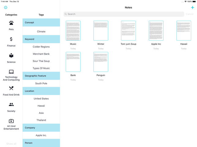 Cortex: notes organizer