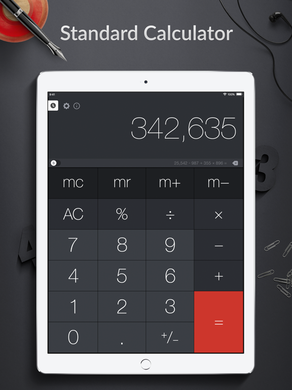 Calculator Pro for iPad Free - Standard and Scientific Calculator screenshot