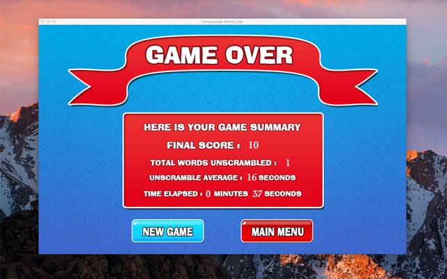 Unscramble Words Lite On The Mac App Store
