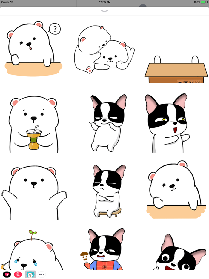 Funny Polar Bear and Bulldog