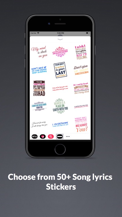 Song Lyrics Stickers