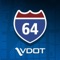 The 64 Express Lanes mobile app helps find the estimated toll for a trip on the Express Lanes on Interstate 64 between the I-64/I-264 interchange and I-564 in Norfolk, Virginia