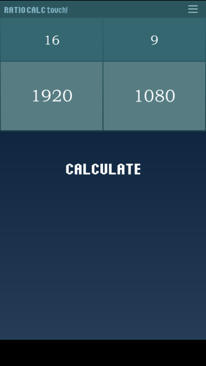 RATIO CALC touch!