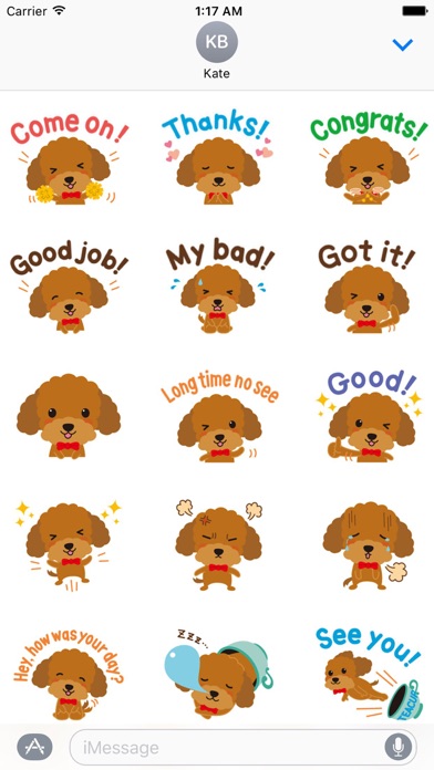 Cute Teacup Poodle Dog Sticker screenshot 2