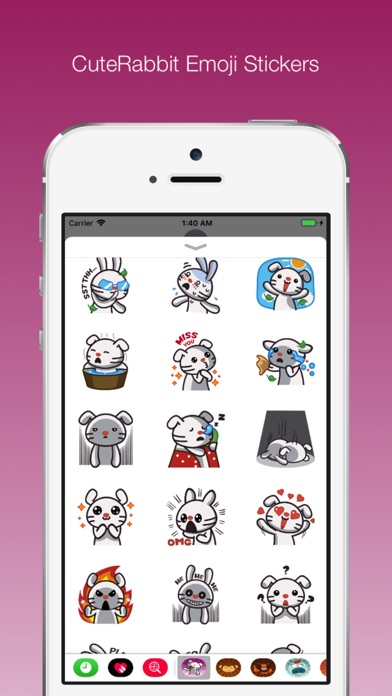 Cute Rabbit Emoji screenshot 2