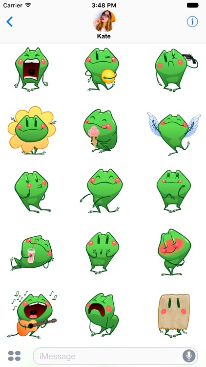 Cute Frog Emoji for message!