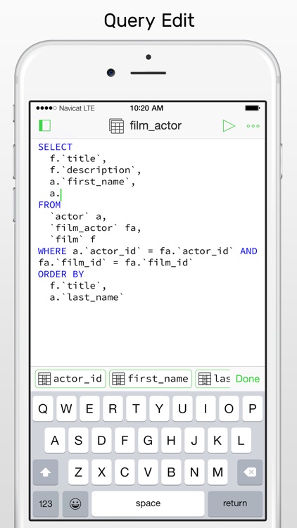 Navicat for MySQL - mobile database management GUI