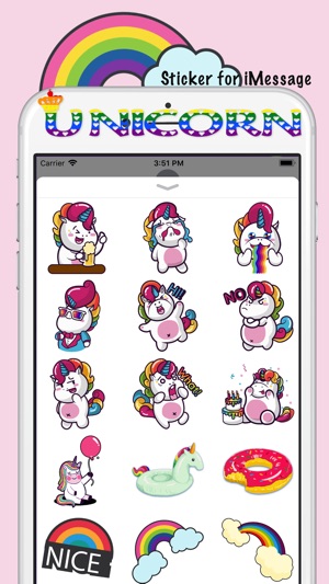 Rainbow Fatty Unicorn Sticker