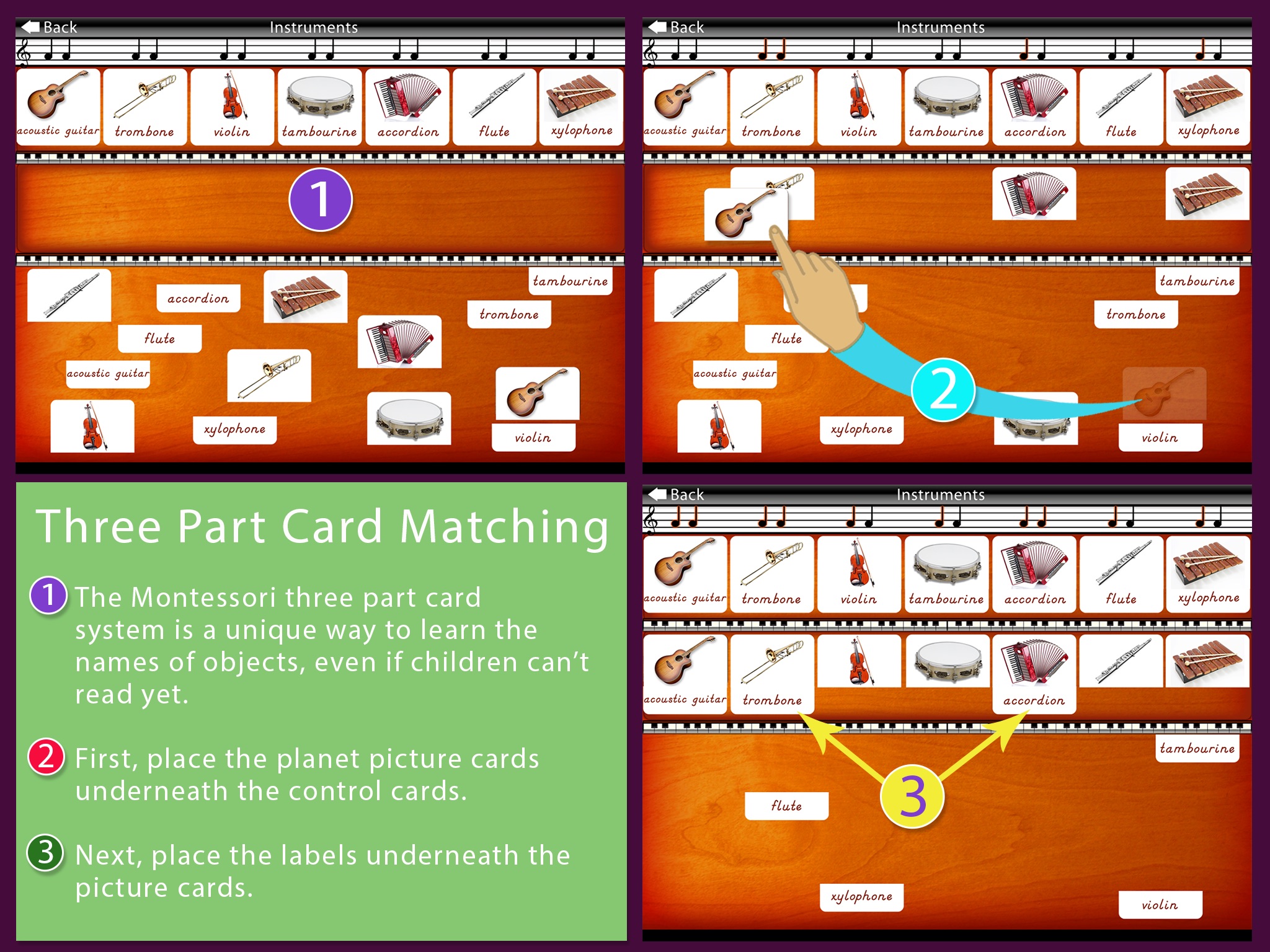 Musical Instruments - Montessori Learning for Kids screenshot 3