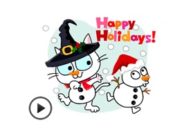 Happy New Year Animated Cat